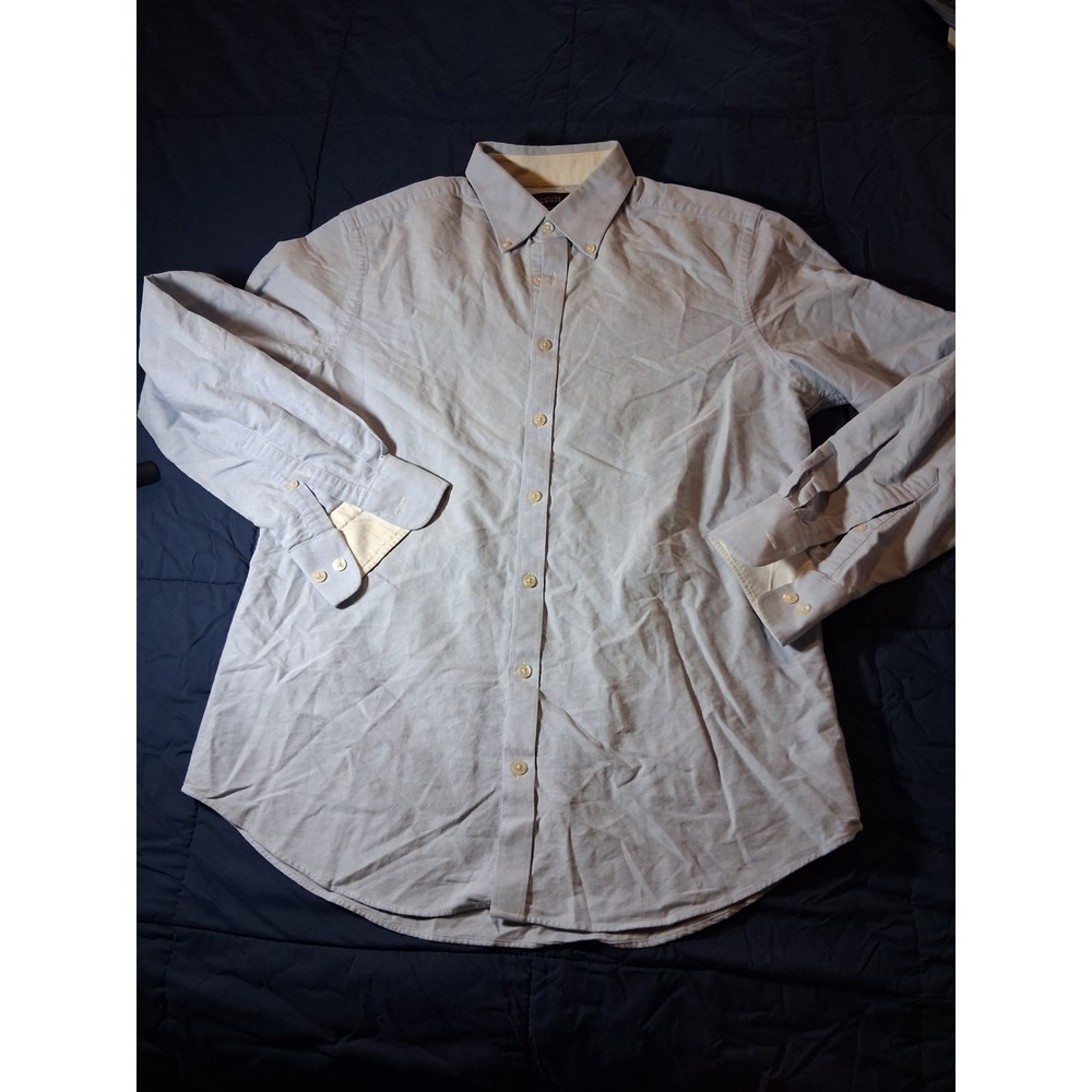 Charles Tyrwhitt Weekend Extra Slim Fit Non Iron Blue Button Down Shirt Medium